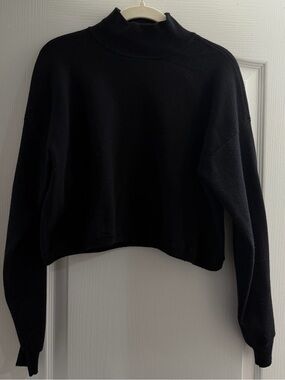 Sofia Richie x Bar III Black Ribbed Mock Neck Sweater